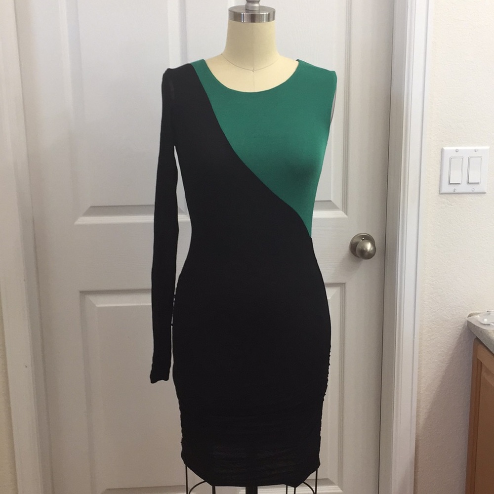 Green & Black Dress